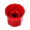 Knob fluted 5007 red , push-on (D)